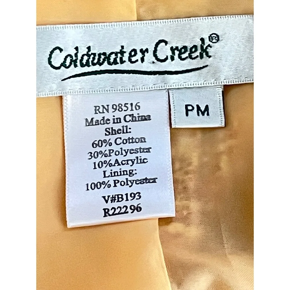 Coldwater Creek Womens‎ Blazer PM Petite Medium Tweed Orange Pink Textured